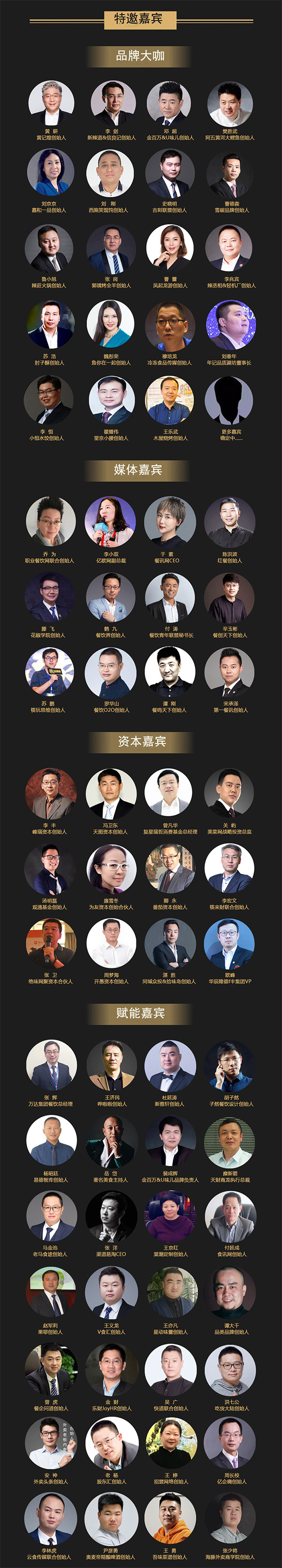 2018第七届中国餐饮产业共享峰会餐饮大咖